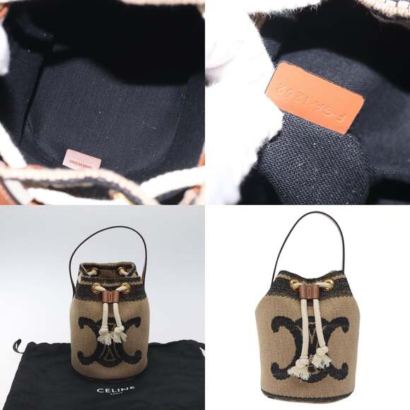 CELINE Shoulder Bag Raffia Beige - Picture 10 of 12